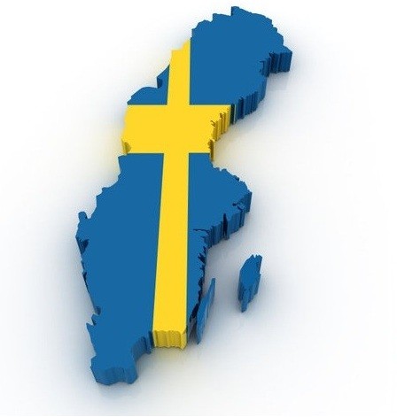 Sverige karta flagga